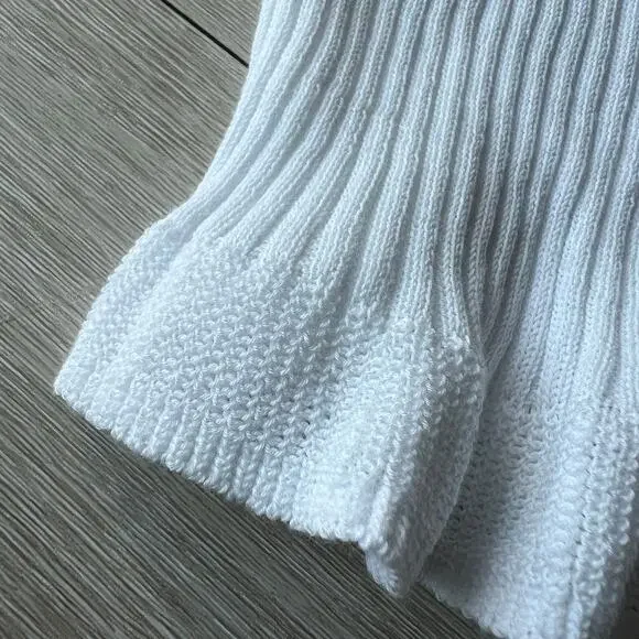 J Crew Ruffle Trim Shell Tank Top In Premium Ultra Fine Cotton XXS White Flaw - Picture 7 of 12